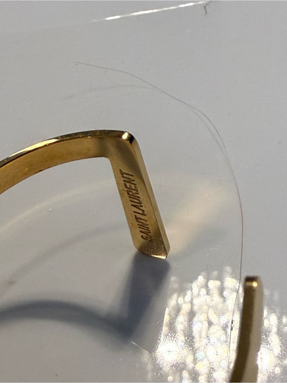 Yves Saint Laurent Gold-Tone Interlocking Logo Bracelet - Picture 7 of 7
